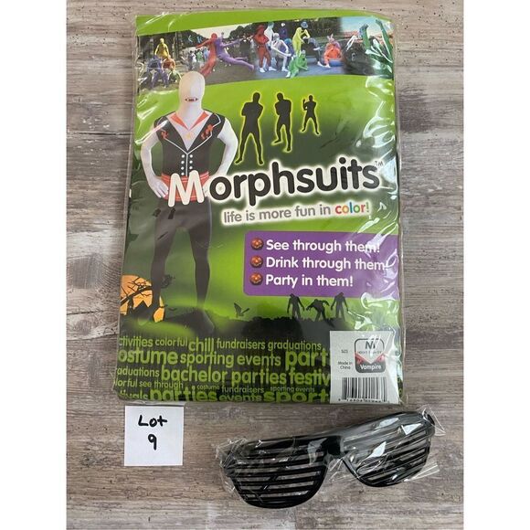Morphsuits Vampire Halloween Costume Size Med Lot 9 - Picture 1 of 3